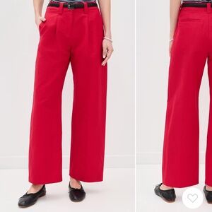 Alex Mill Vibrant Red Linen Pants